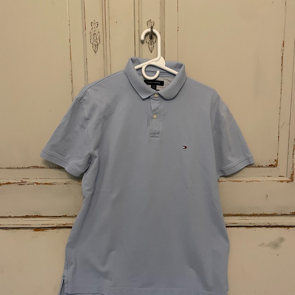 Tommy Hilfiger, pale blue polo shirt